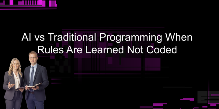 When rules are learned, not coded.